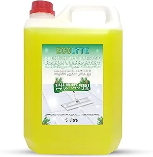 Ecolyte+ Premium Floor Cleaner All Purpose Cleaner Plus Disinfectant, for Hospital, Home, Office & Commercial Use for Dirt, Stains & Germs, Floor Cleaning, (Forest Pine, 5 Liter)