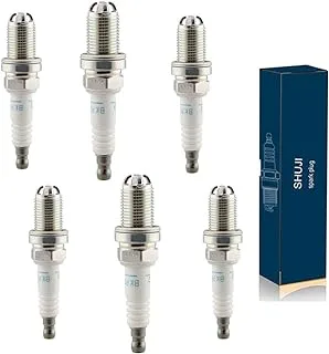 Spark Plugs 12120037607 BKR6EQUP 3199 for BMW E39 E46 M54 328i 528i X3 X5 Pack of 6