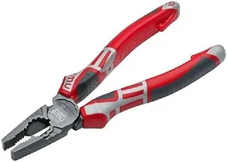 NWS 109-69-180 High Leverage Combimax Combination Pliers, 180 mm Size, Red/Grey