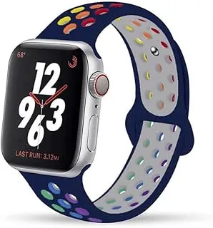 AMERTEER Replacement Band For Apple Watch Series 1/2/3/4/5/6 42/44mm Blue