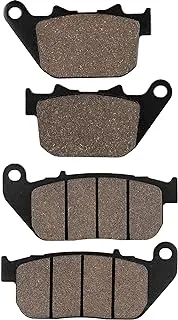 Cyleto Front and Rear Brake Pads for HARLEY DAVIDSON XL1200C Sportster 1200 Custom 2004-2013 / XL1200L Sportster Low 2007-2011