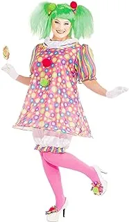 Forum Novelties 69517 Tickles Clown Costume Circus Adult Sized, Multicolor, Plus