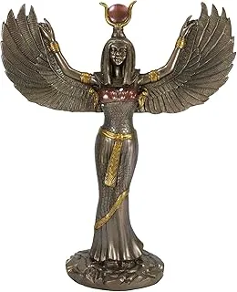 Ebros Egyptian Theme Isis With Open Wings Goddess of Magic and Nature Bronzed Statue Sculpture