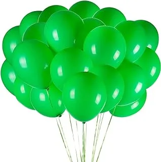 Goldedge Party Balloons 100 Pack, 12 Inch Latex Balloons Helium or Air filled Balloon for Boys & Girls Unisex Birthday Wedding Baby Shower Gender Reveal Graduation Home & Event Decorations Green Color