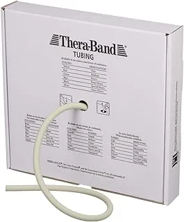 صندوق توزيع أنابيب مقاومة ثقيلة احترافية من THERABAND، بطول 25 قدمًا، فضي