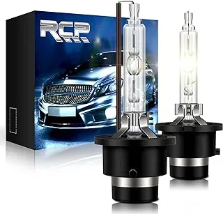 RCP - D2S4 - (A Pair) D2S/ D2R 4300K Xenon HID Replacement Bulb Factory White Warm White Metal Stents Base 12V Car Headlight Lamps Head Lights 35W