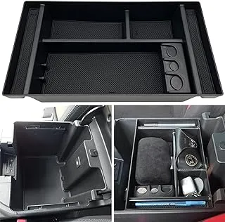 EVTIME Compatible with Chevy Silverado 1500 Accessories/GMC Sierra 1500 2019-2022 Center Console Organizer Tray Fits for 2020-2023 Silverado/Sierra 2500 HD/3500 HD -Full Console Only (Upper Organizer)