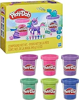 Play-Doh 6 Pack Sparkle Collection, Assorted Metallic Shine Colors, Kids Arts & Crafts Supplies, Imagination Toys for 3 Year Olds Up