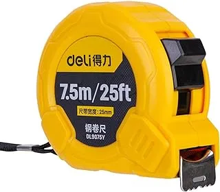 Steel Measuring tape Metric and Inch Scale Ruler Easy to Read Retractable Tape Measure with 25mm Smooth Sliding Tape Blade (7.5m/25ft)