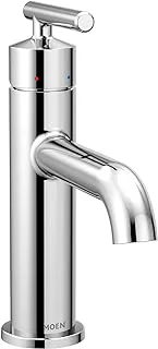 Moen Gibson Chrome One-Handle Single Hole Modern Bathroom Sink Faucet with Optional Deckplate, 6145