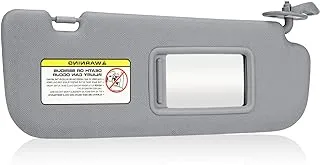 Gray Passenger Right Side Sun Visor Replacement Compatible with 2011 2012 2013 2014 2015 Hyundai Elantra Replace 852103X000TX