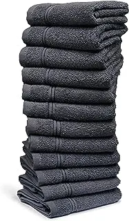 Living Fashions Washcloths – Set of 12 – Size 12” x 12” – Thick Loop Pile Washcloth – Absorbent and Soft 100% Ring-Spun Cotton Wash Cloth