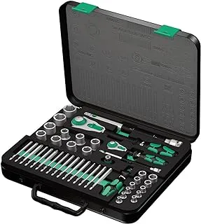 WERA 8100 SA / SC 2 Zyklop Speed ​​Ratchet Set ، محرك 1/4 بوصة ومحرك 1/2 بوصة ، متري ، 42 قطعة