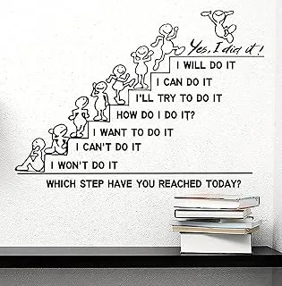 BPA®‎ Polyvinyl Office Wall Decals Teamwork Motivation Inspirational Stickers, size : 22 x 33 inches, Black