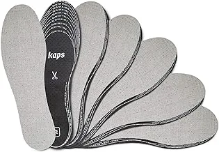 6 Pair Pack Anti Odour Shoe Insoles Set With Odor Eating Charcoal | Shoe Inserts | Kaps Odour Stop | Cut to Size