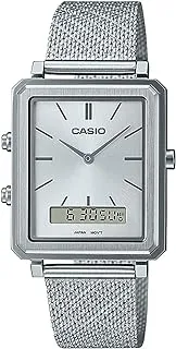 Casio Men's Watch - MTP-B205M-7EDF silver Dial, Silver Band