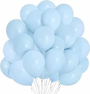 Goldedge Party Balloons 100 Pack, 12 Inch Latex Balloons Helium or Air filled Balloon for Boys & Girls Unisex Birthday Wedding Baby Shower Gender Reveal Graduation Home & Event Decorations Blue Color