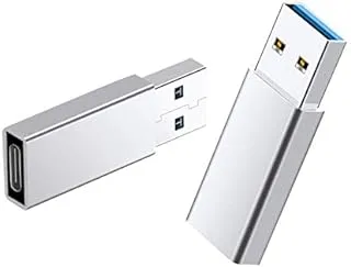 محول USB C إلى USB 3.0 من النوع C 3.1 أنثى إلى USB A ذكر للكمبيوتر والكمبيوتر المحمول وشاحن الحائط مع منفذ USB من النوع A