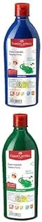 Faber Castell Paints Deep Blue 0.5L + Paints 500Ml Brilliant Green