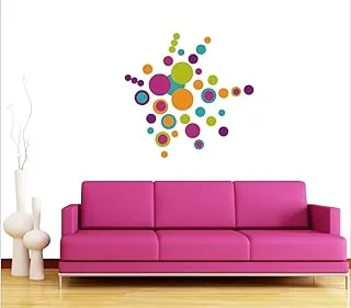 Stickie Art Stickieart - ملصق حائط دوائر ملونة - متوسط ​​- 50 × 70 سم - Sta-115 متعدد الألوان