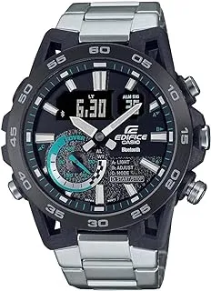 Casio Edifice Men's Watch - ECB-40DB-1ADF Black Dial, Silver Band