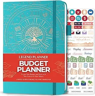 Legend Budget Planner – Deluxe Financial Planner Organizer & Budget Book. Money Planner Account Book & Expense Tracker Notebook Journal for Household Monthly Budgeting & Personal Finance – Turquoise