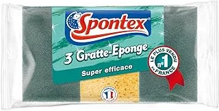 Spontex Super Efficient Scouring Pads - 9 Green Scouring Pads - 3 Packs of 3 Sponges