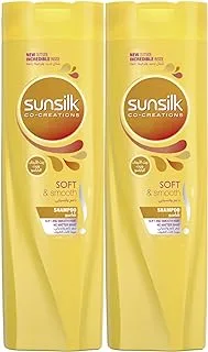 Sunsilk Shampoo, For Soft & Smooth Hair, Soft & Smooth, With Silk Protein, Argan Oil & Vitamin C, 2 x 350ml