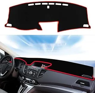 YOFAMO Dashboard Cover Dash Cover Mat Pad Carpet Custom Fit for Honda CRV 2012 2013 2014 2015 2016 Accessories Anti-Skid Center Console Protector Cover Mat(Red Edge)