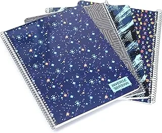 Ambar Inverse Teen Spiral Lined Notebook 10-Pieces Set, A4 Size, Assorted