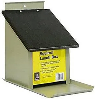 Zenport Squirrel Lunch Box Z38079 Hopper Bird Feeder, Beige