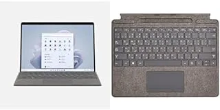 Microsoft Surface Pro 9 | 13” Touchscreen 2-in-1 Laptop/Tablet PC | Intel Core i5-1235U, 8GB RAM, 256GB SSD, Windows 11 Home Platinum, UAE Version + Microsoft Surface Pro Signature Keyboard Platinum