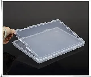 Portable A4 file Box Transparent plastic box Office Supplies Holder Document Paper Protector Desk Paper Organizers Case PP Storage Collections Container Magazine Organizers Box Case 1pcs A40102