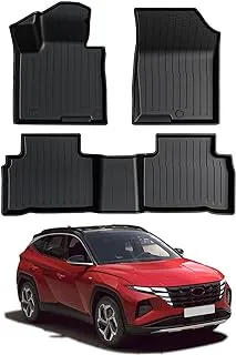 BEEGROW Floor Mats for Hyundai Tucson Accessories 2022 2023 2024, All-Weather TPE Car Carpets Custom Fit Tucson(Only for Gas Model)