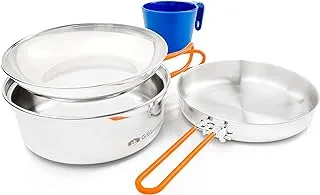 STAINLESS 1 PERSON MESS KIT GLACIER