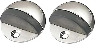 Biella™ Stainless Stee Half Round Door Stopper with Rubber Bumper Door Retainer (PACK OF 2)