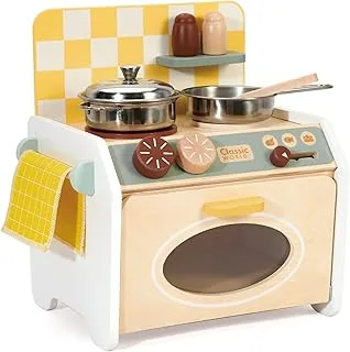 Classic World Mini Kitchen: Big Meals, Little Chefs, it’s a tabletop kitchen playset and sensory toys for toddlers