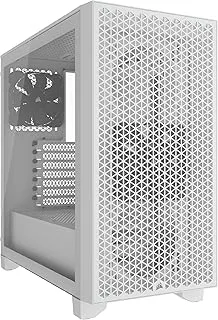 CORSAIR 3000D AIRFLOW Mid-Tower PC Case – 2x SP120 ELITE Fans – Four-Slot GPU Support – Fits up to 8x 120mm Fans – High-Airflow Design – White