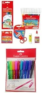 Faber-Castell School Stationery Kit + Ball Pen 0.7Mm Poly Bag Of 10Pc