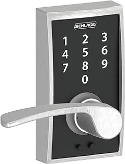 قفل SCHLAGE Touch Century مع رافعة ميرانو (كروم ساتان) FE695 CEN 626 MER