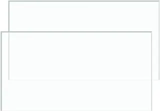 BPA® قطعتان من ألواح الأكريليك المصبوبة من زجاج شبكي مقاس 18 × 24 بوصة، شفافة