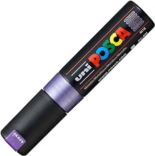 قلم تحديد برأس مشطوف عريض من Uni-Ball Posca PC-8K - بنفسجي معدني