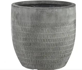 Suncoast Zembla Round Pot - D. Grey (L)- EDEL-1077551