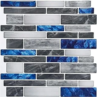 Art3d 10-Sheet Premium Self-Adhesive Kitchen Backsplash Tiles in Marble,30 * 30cm