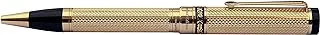 Xezo Tribune 18 Karat Gold Layered Diamond-Cut Ballpoint Pen. Weighty and Balanced, Limited Edition (Tribune 18K Gold B)