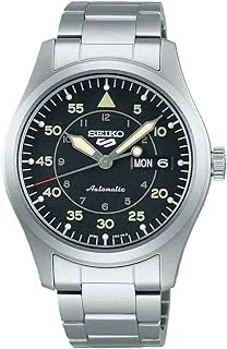 Seiko 5 Sports Military Flieger Automatic Cream Dial Stainless Steel Bracelet Mens Watch Srph21K1