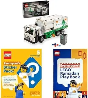 LEGO® Technic™ Mack® LR شاحنة القمامة الكهربائية 42167 مجموعة مكعبات بناء سيارة مع كتاب LEGO وملصقات LEGO Surprise!