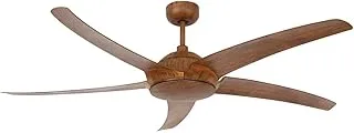 Funfano Gigante 5 Blades Koa Ceiling Fan with Wall Control, 142 cm Diameter