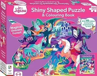 Hinkler Magical Unicorn Forest: Shiny Puzzle With children's Unicorn puzzle