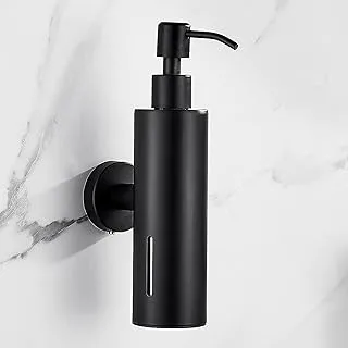 BATHSIR Circle Stainless Steel Soap Dispenser for KitchenLiquid Soaps Lotions Pump Press Bottle Black Finish